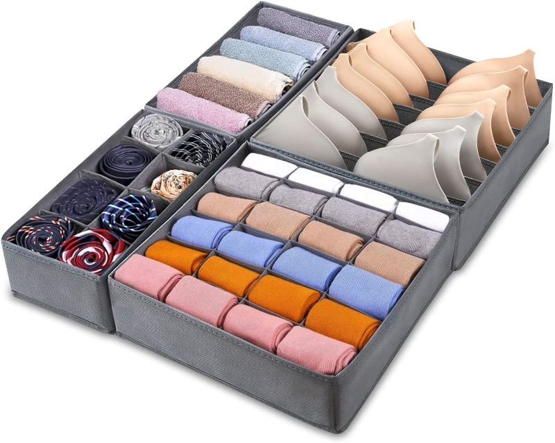 Photo 1 of  4 Packs Drawer Organizers for Clothing