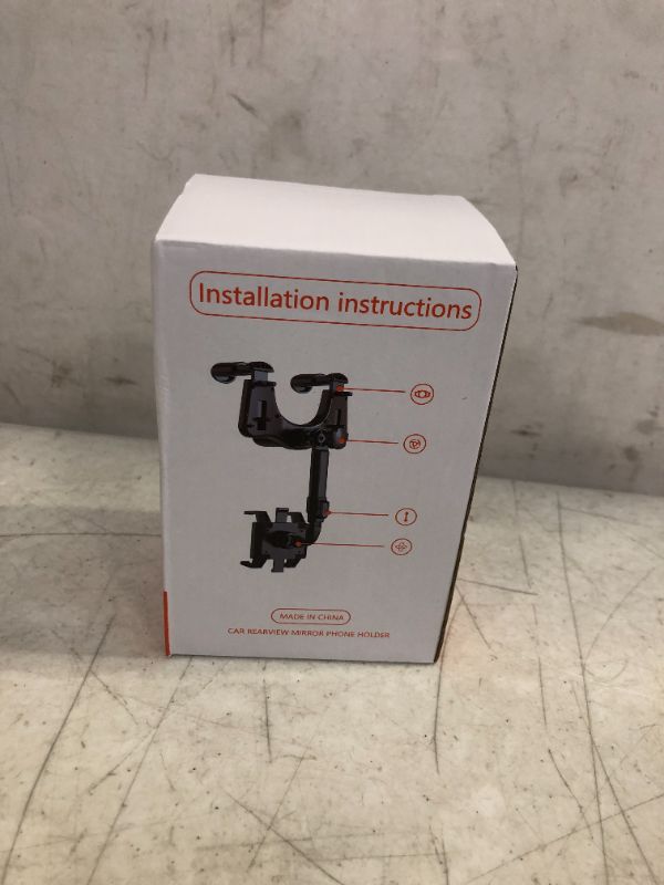 Photo 1 of Rotatable and Retractable Car Phone Holder - Rear View Mirror Phone Holder, Car Phone Holder Mount, 360-degree Rotation Adjustment, Easy to Install and Remove, for All Mobile Phones and All Car
