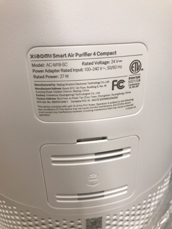 Photo 4 of XIAOMI SMART AIR PURIFIER 4 COMPACT 