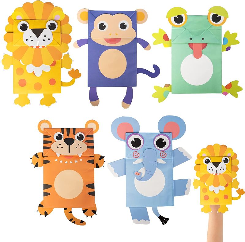 Photo 1 of 10 Pack 5 DIfferent Special Design Reusable Craft Paper Hand Puppet DIY 