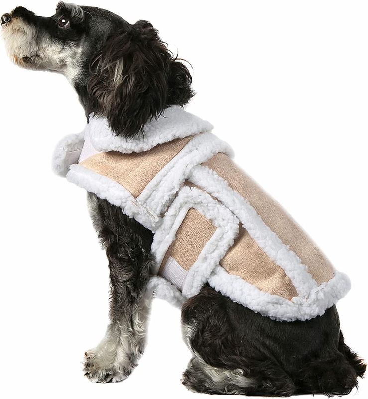 Photo 1 of  Dog Warm Vest Winter Doggy Coat Fleece Dog Jacket with Leash Hole, Medium
