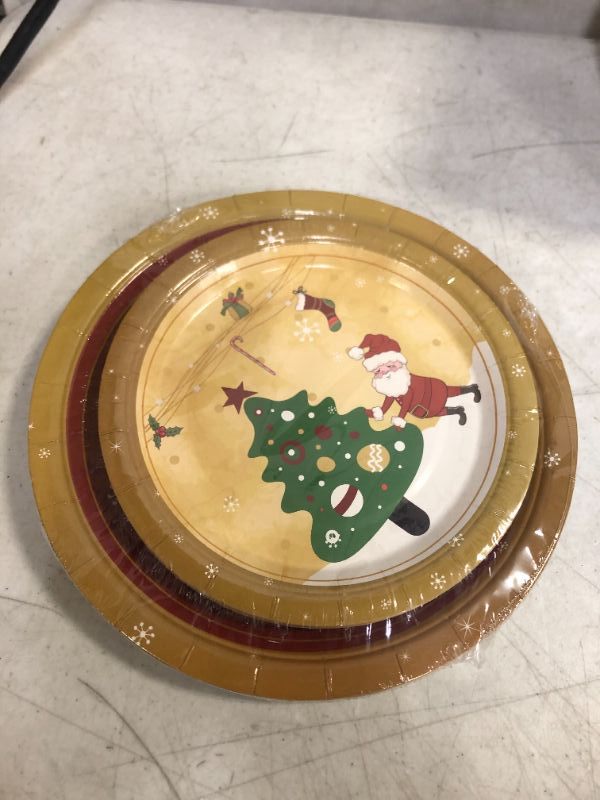 Photo 2 of  Merry Christmas Paper Plates 40 Count Disposable 
