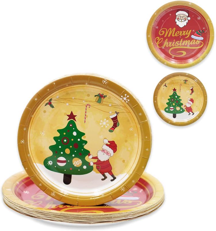 Photo 1 of  Merry Christmas Paper Plates 40 Count Disposable 
