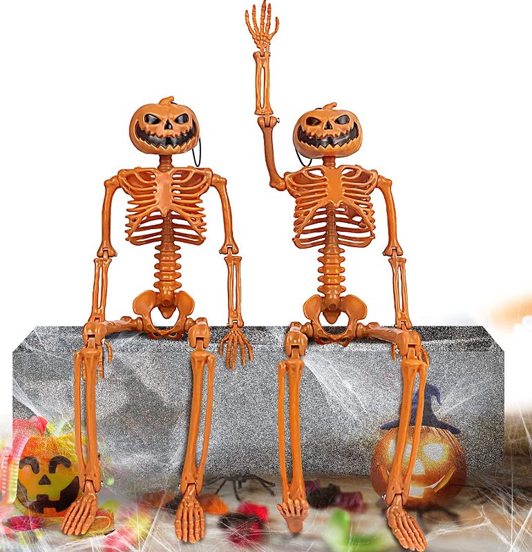 Photo 1 of  Halloween Pumpkin Skeleton Decorations for Halloween Party Decor
