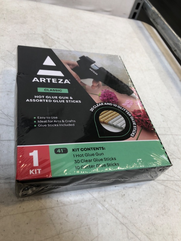 Photo 2 of Arteza Glue Gun, 40W, 30 Clear and 10 Glitter Glue Sticks, Built-in Stand, Arts & Crafts and Scrapbooking Supplies