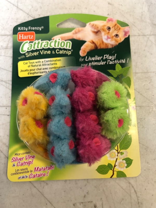 Photo 2 of  Cattraction Kitty Frenzy Cat Toy with 12 Silver Vine & Catnip Mice, Multi