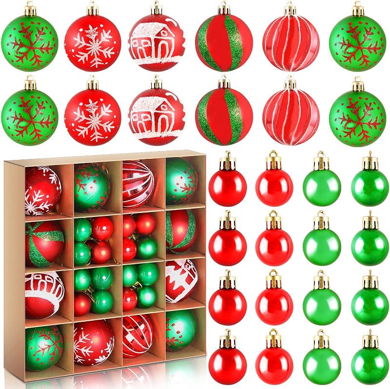 Photo 1 of 44Pcs Christmas Balls Ornaments 