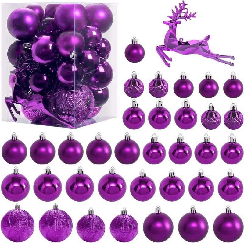 Photo 1 of  36PCS Shatterproof Christmas Hanging Ball Ornaments Set
