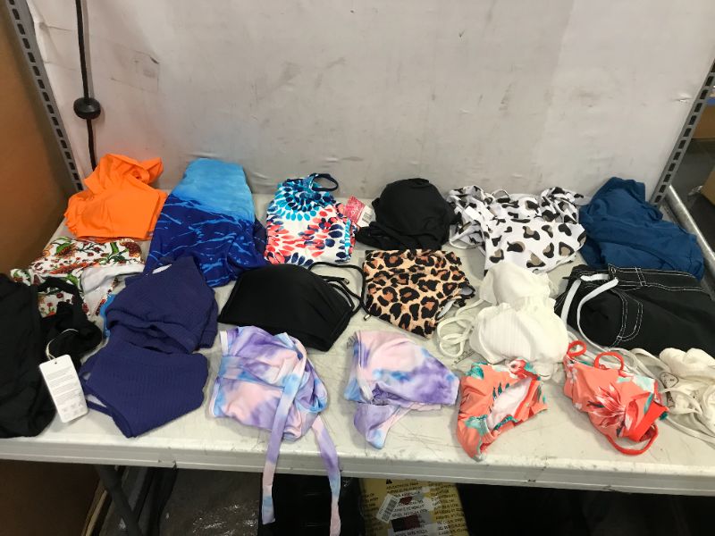 Photo 1 of 19 PCS BAG LOT OF BATHING SUITS - SOLD AS IS - SIZES VARY 