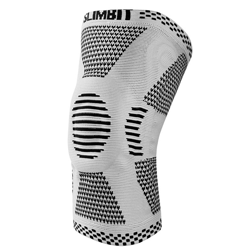 Photo 1 of 1Piece  SLIMBIT Professional Knee Brace - Knee Pain Compression Sleeve For Joint Stability & Support For Men/ Women - Designed With Gel Pads & Stabilizers for Sports Injury Relief, Meniscus (Gray, Medium)
