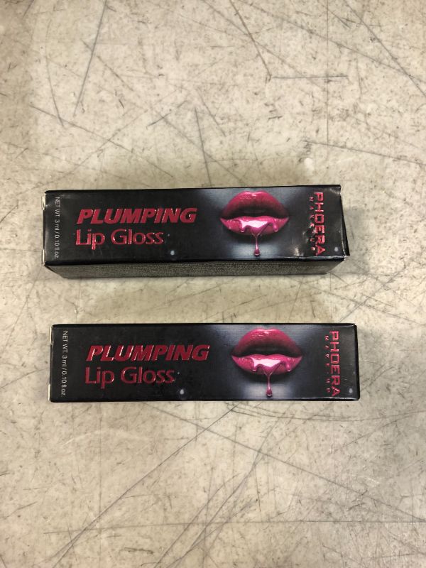 Photo 2 of (2 pack) Phoera Plumping Lip Gloss Natural Lip Care Serum Lip Enhancer for Fuller,Softer Bigger Fuller Lips Lip Plumping Lip Gloss ,Hydrating & Reduce Fine Lines 