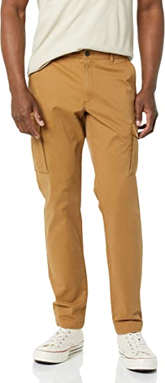 Photo 1 of Goodthreads Men's Slim-Fit Vintage Comfort Stretch Cargo Pant, Khaki Brown 31x28