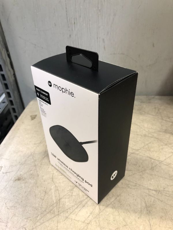 Photo 2 of mophie 15W Universal Wireless Charge Pad, Qi-Compatible Charger for Samsung Galaxy, Google Pixel, Apple iPhone 11/12/13 (Mini, Pro, and Pro Max), iPhone XR/XS/SE, iPhone 8 (Black)