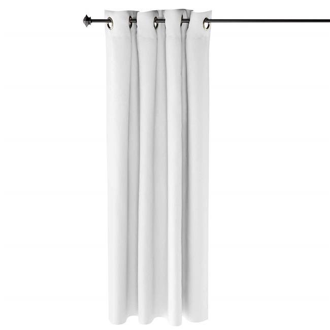 Photo 1 of Furinno Collins Blackout Curtain 52x63 in. 1 Panel White
