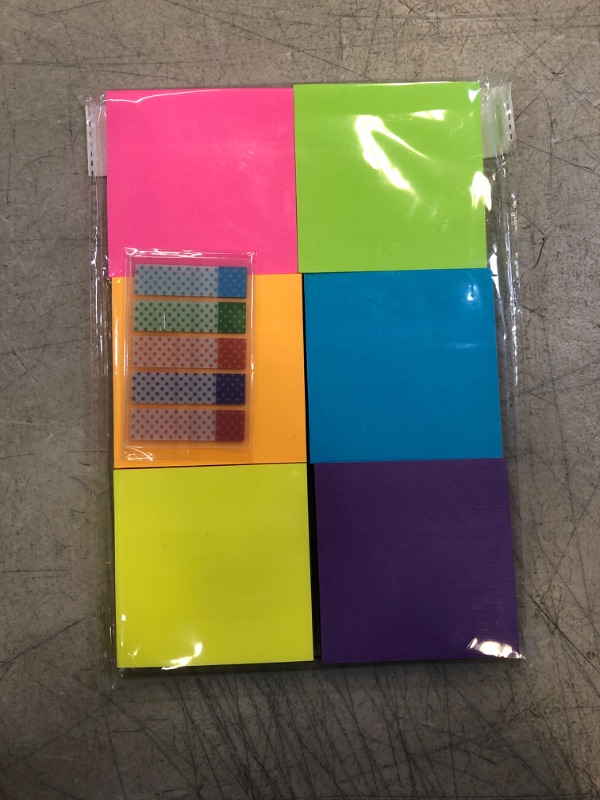 Photo 2 of Sticky Notes 3 x 3 in, 6 Colors Post Self Sticky Notes Pad Its, Bright Post Stickies Colorful Sticky Notes for Office, Home, School, Meeting, 6 Pads/Pack, 110 Sheets/pad