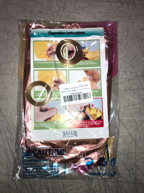 Photo 1 of 39 Pcs 16" A-Z + Happy Birthday Letter Foil Mylar Balloons with 3 Rolls Ribbon Mega Pack, Aluminum Hanging Foil Film Alphabet Letter (Rose Gold, A-Z + HAPPY BIRTHDAY with Ribbon) Rose Gold A-Z + HAPPY BIRTHDAY with Ribbon
