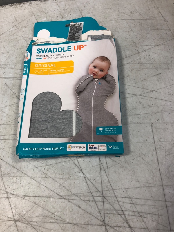 Photo 2 of Love To Dream Swaddle UP, Gray, Small, 8-13 lbs, Dramatically Better Sleep, Allow Baby to Sleep in Their Preferred arms up Position for self-Soothing, snug fit Calms Startle Reflex Gray Small (Pack of 1)