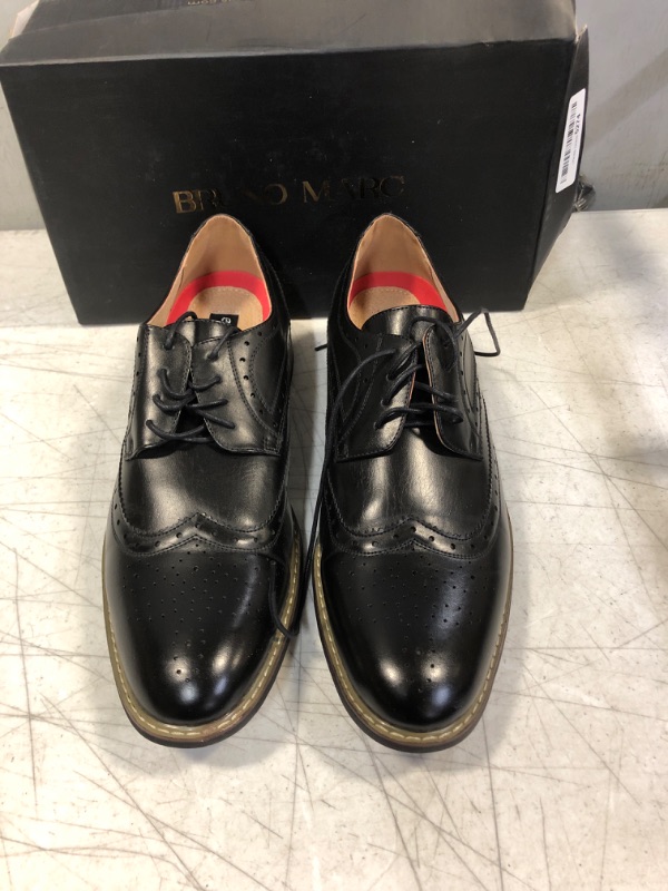 Photo 1 of Bruno Moda Italy Men's Prince Classic Modern Formal Oxford Wingtip Lace Up Dress Shoes 13 Prince-3-black
