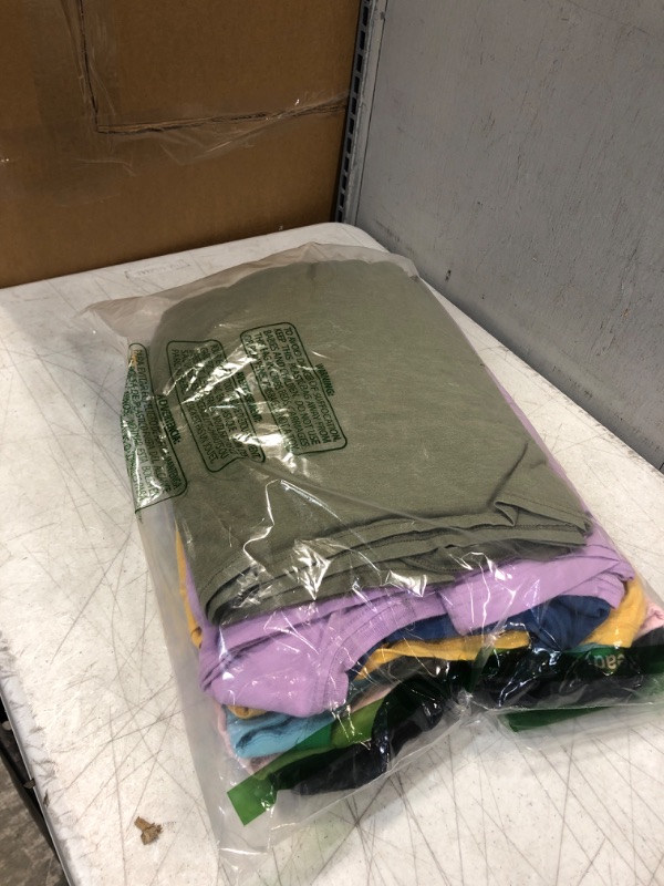 Photo 2 of 8 Pack of Mens Cotton Slub Pocket Tees Tshirt, T-Shirts in Bulk Wholesale, Colorful Packs XX-Large