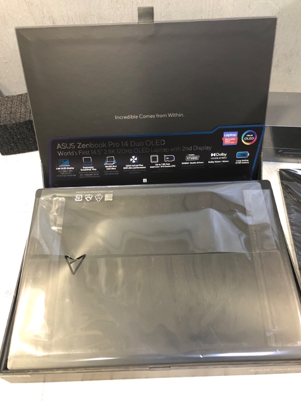 Photo 5 of ASUS Zenbook Pro 14 Duo 14.5â€ 2.8K OLED Touch, 120Hz Refresh Rate, ScreenPad Plus, Intel i9-12900H CPU, RTX 3050Ti, 32GB RAM, 1TB SSD, Windows 11 Home, Tech Black, UX8402ZE-DB96T Core i9-12900H 32 GB 1 TB RTX 3050 Ti