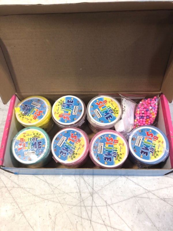 Photo 3 of 7 Pack Cake Butter Slime Kits, Soft and Non-Sticky Slime Kit Party Favors for Girls and Boys