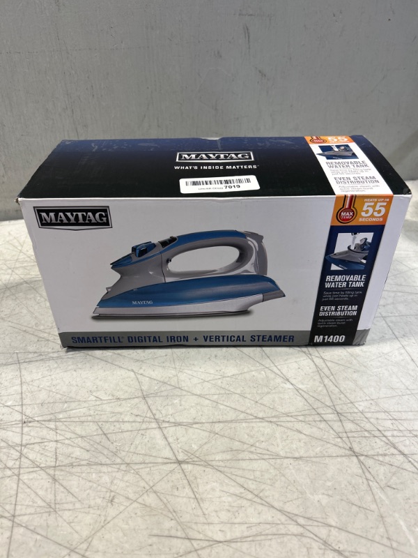 Photo 2 of Maytag Digital Smart Fill Steam Iron & Vertical Steamer with Pearl Ceramic Sole