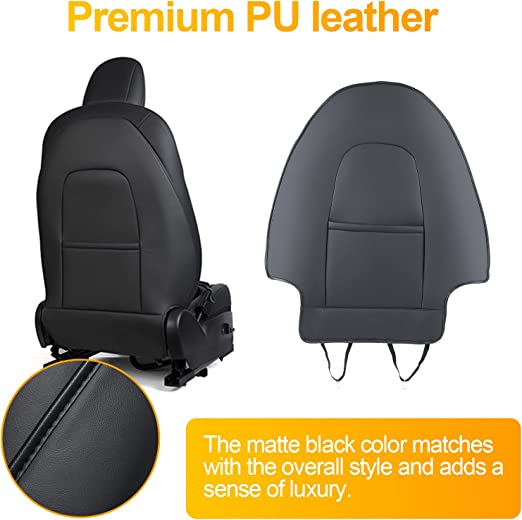 Photo 1 of BASENOR Tesla Model 3 Model Y Model S Model X Leather Seat Back Kick Protectors Kick Mat