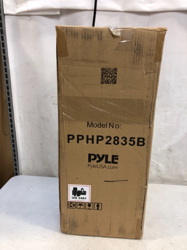 Photo 1 of Pyle Portable Bluetooth PA Speaker System - 600W Rechargeable Outdoor Bluetooth Speaker Portable PA System w/ Dual 8” Subwoofer 1” Tweeter, Microphone In, Party Lights, USB, Radio, Remote - PPHP2835B