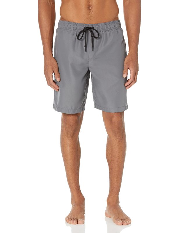 Photo 1 of Amazon Essentials Men's 9" Quick-Dry Swim Trunk X-Large Charcoal