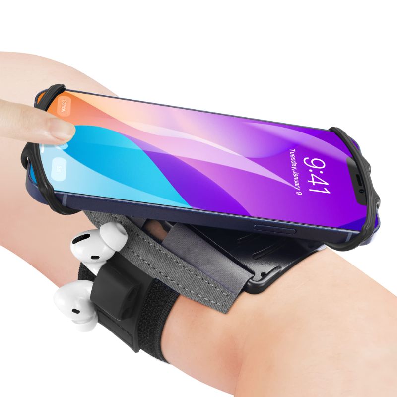 Photo 1 of Aussumy Phone Holder for Running Armband :With Airpods Pro Holder & 360° Rotatable Arm Band Cell Case for iPhone 14 13 12 11 Pro Max Mini Plus Samsung Galaxy Note S22 Pixel for Workout Exercise Sport