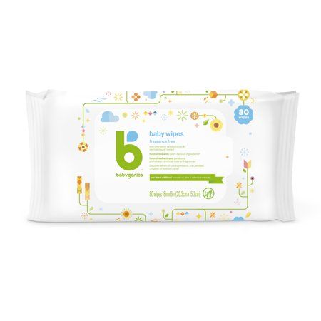 Photo 1 of Babyganics Face Hand and Baby Wipes Fragrance Free -- 80 Wipes Each / Pack of 5
