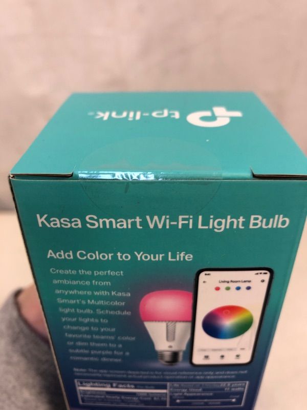 Photo 2 of Kasa Smart Bulb, Dimmable Color Changing Light Bulb Work with Alexa and Google Home, 1000 Lumens 60W Equivalent, Amazon CFH&FFS, 2.4Ghz WiFi only, No Hub Required, 2-Year Warranty, 1-Pack (KL135) factory sealed