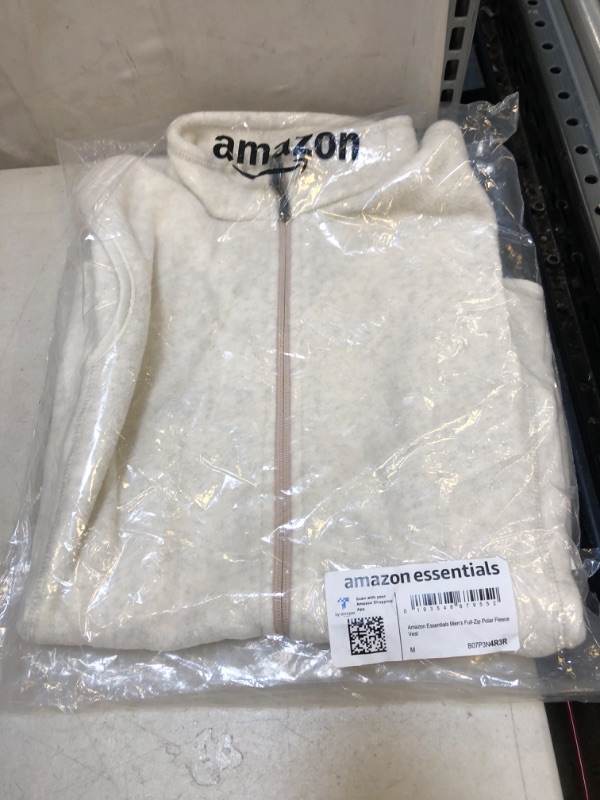 Photo 2 of Amazon Essentials Men's Full-Zip Polar Fleece Vest (Available in Big & Tall) Polyester Oatmeal Heather Medium
