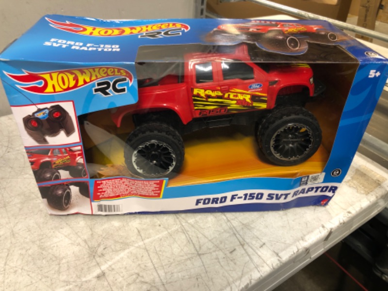 Photo 2 of ?Hot Wheels Remote Control Truck, Red Ford F-150 RC Vehicle With Full-Function Remote Control, Large Wheels & High-Performance Engine, 2.4 GHz With Range of 65 Feet HW FORD TRUCK RC