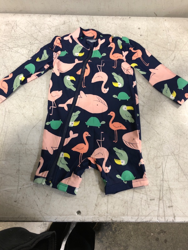 Photo 1 of 12 MONTH, Simple Joys by Carter's Toddlers and Baby Girls' 1-Piece Zip Rashguards 12 MONTH 