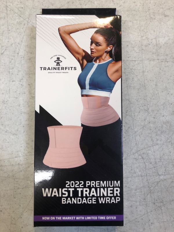 Photo 2 of Body wrap Waist Trainer I TRAINERFITS Waist Wrap for Weight Loss, Postpartum Recovery and Gym Accessory I Skin Tone Stomach wrap and Body wrap for Under Clothing Transparency