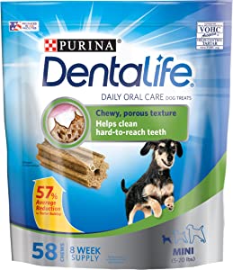 Photo 1 of 07-2023-----------Purina DentaLife Toy Breed Dog Dental Chews, Daily Mini, 58 Ct. Pouch