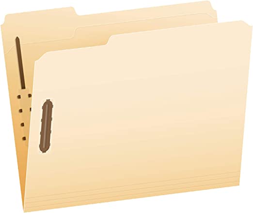 Photo 1 of Pendaflex Fastener Folders, 2 Fasteners, Letter Size, Manila, 1/3 Cut Tabs, in Left, Right, Center Positions, 50 Per Box (FM213)