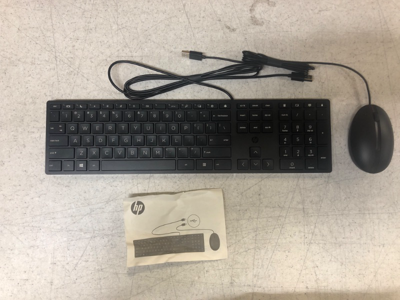 Photo 3 of HP 320MK Wired Desktop Mouse and Keyboard Combo (9SR36AA)