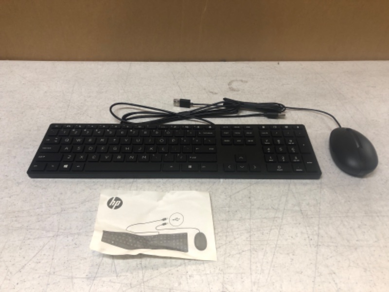 Photo 2 of HP 320MK Wired Desktop Mouse and Keyboard Combo (9SR36AA)