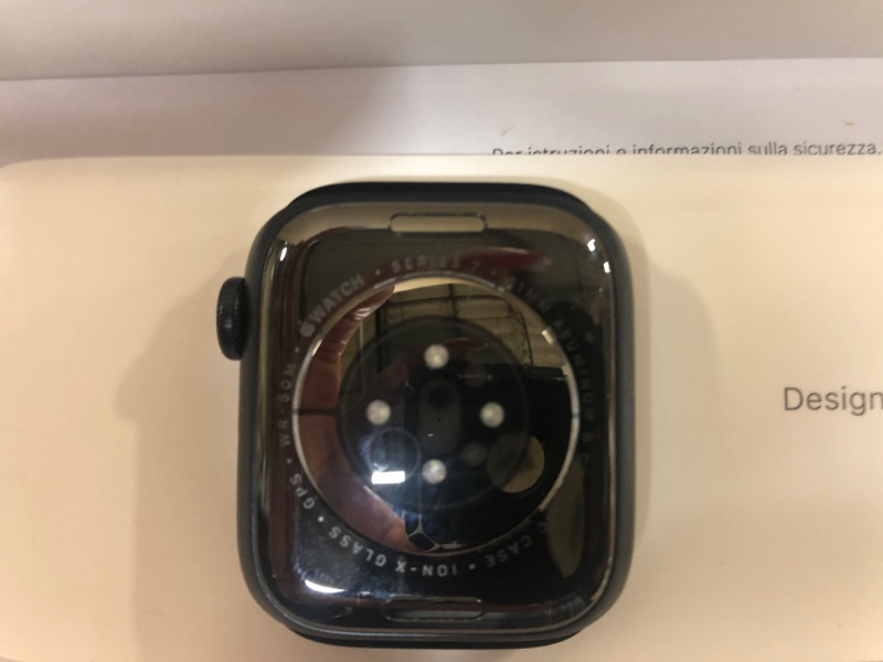 Photo 3 of Apple Watch Series 7 (GPS, 41mm) Midnight Aluminum Case with Midnight Sport Band, Regular (Renewed )