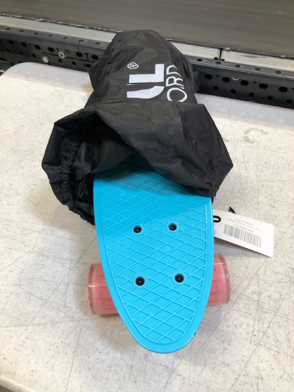 Photo 3 of Cruiser Skateboard for Kids Ages 6-12 Completed Skateboards for Girls Boys Beginners, Gift Idea Mini 22" Plastic Skate Board Cute Blue 22"