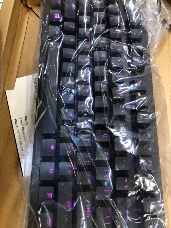 Photo 6 of Razer Huntsman Tournament Edition TKL Tenkeyless Gaming Keyboard: Linear Optical Switches Instant Actuation - Customizable Chroma RGB Lighting, Programmable Macro Functionality - Matte Black (Renewed) Matte Black Keyboard Huntsman Tournament Edition