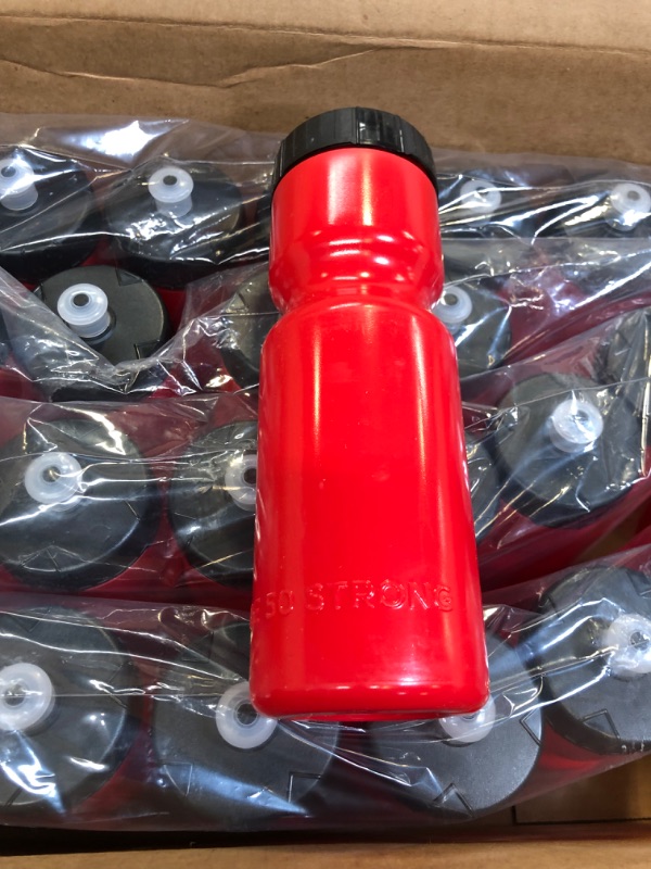 Photo 4 of 24  Sports Bottle | 22 oz. BPA-Free Easy Open with Pull Top Cap | Made in USA | Reusable Plastic Water Bottles for Adults & Kids | Top Rack Dishwasher Safe Red