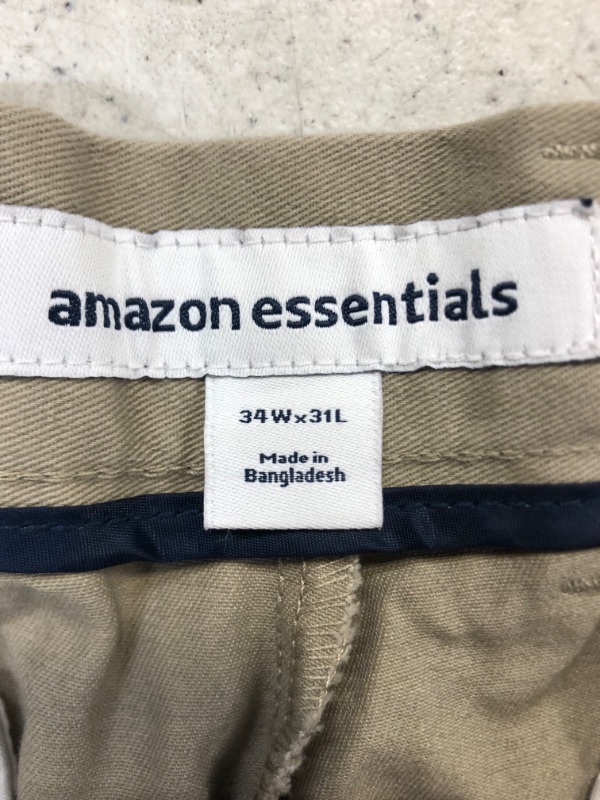 Photo 2 of amazon essentials mens kakhi pants 34x31