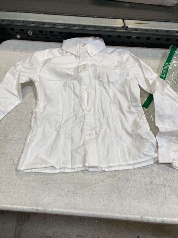 Photo 1 of GIRLS SIZE 10 WHITE BUTTON UP SHIRT 