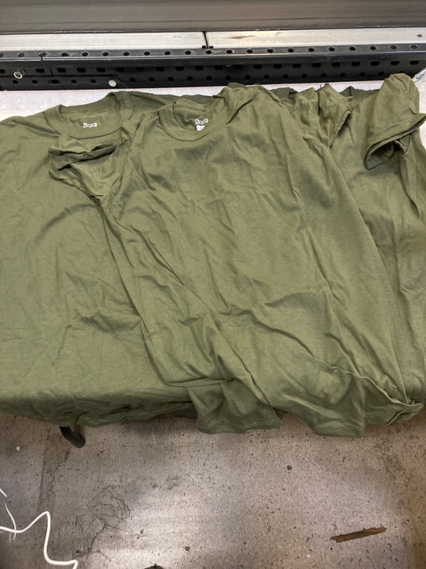 Photo 1 of ADULT SIZE SMALL 3 COUNT GREEN SHORT SLEEVE SHIRT 