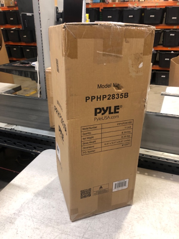 Photo 2 of Pyle Portable Bluetooth PA Speaker System - 600W Rechargeable Outdoor Bluetooth Speaker Portable PA System w/ Dual 8” Subwoofer 1” Tweeter, Microphone In, Party Lights, USB, Radio, Remote - PPHP2835B