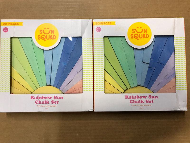 Photo 2 of 2 PACK -----20pc Sidewalk Rainbow Sun Chalk - Sun Squad