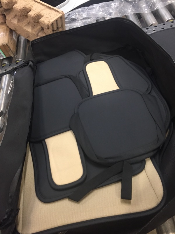 Photo 1 of MIROZO Front Pair Seat Covers, Vehicle Cushion Cover Breathable Fit for Most Sedan, Truck and SUV for Explorer Escape Civic Accord Camry RAV4 (Black) 2PCS /Black Red 2PCS Front - sticky residue on product 
